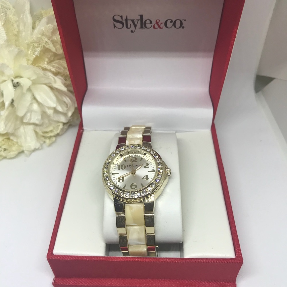 Style & Co Ceramic & Crystal Watch [JW-53] - Picture 2 of 8